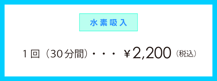 1回（30分間）￥2,200（税込）