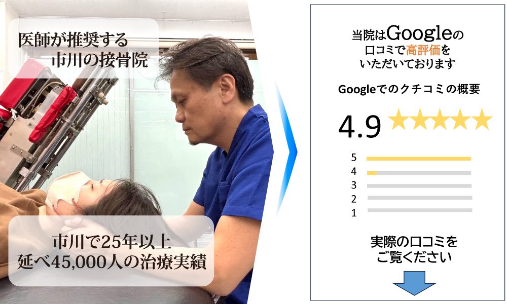当院はGoogleの口コミで高評価をいただいております