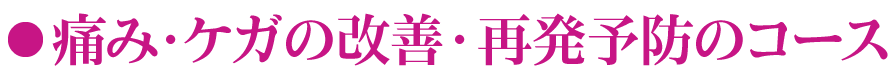 痛み・ケガの改善・再発予防のコース